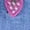 Pink, variant on Big Girls Summer Thin Heart Embroidered Elastic Waist Shining Denim Ragged Shorts Shorts Jeans