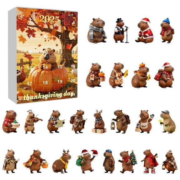 Mystery Advent Calendar Countdown Set With 24 Surprise Collectibles For Kids And Adults Daily Reveal Activity Thanksgiving Holiday Season