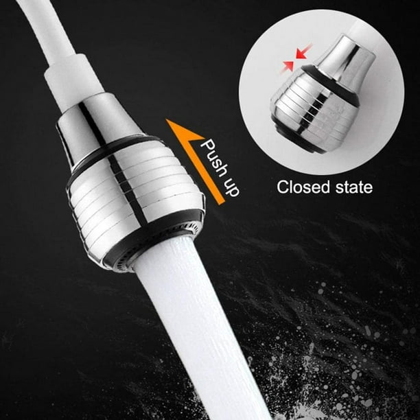 Labymos Tuyau d'extension de pulvérisateur de robinet à 360 degrés, tube d' extension en silicone avec 