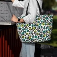 thumbnail image 7 of Honeii Green Leopard for Tote Bag with Adjustable Strap,Beach Bag, Waterproof Sandproof Beach Tote Bag, Large Capacity Foldable Beach Bags, 7 of 7