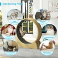 thumbnail image 4 of Muhub 45" Cat Wheel Exerciser for Indoor Cats,Cat Wherl, Cat Running Wheel for Fitness Weight(Natural Wood-XL), 4 of 9