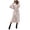 Beige, variant on Conairie Maxi Dresses for Women Dotted Print V Neck Loose Stretch Fashion Long Sleeve Flowy Dress Lightweight Wedding Guest Swing Dress Beige XXL
