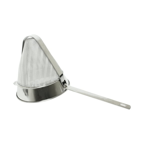 Excellante 10" reinforced stainless steel bouillon strainer, fine mesh skimmer, comes in each