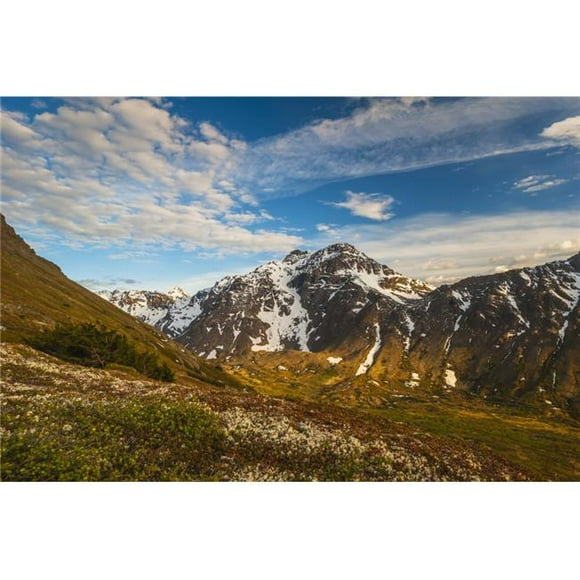 Powerline Pass Valley & The Powerline Trail in Chugach State Park South Central Alaska Poster Print - 19 x 12 in.