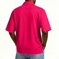 thumbnail image 4 of Inglocry Men's Short Sleeve Polo Shirt Casual Classic Collared Golf T-Shirts Slim Fit Solid Color Button Down Shirts for Men Hot Pink XL, 4 of 9
