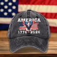 thumbnail image 3 of Lksixu 250 Anniversary USA Hat for Men Women, 1776-2026 Year American Flag Patriot Baseball Cap, Adjustable Retro Style Commemorative United States Trucker Hats America 250th Anniversary Hat, 3 of 6