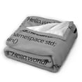 thumbnail image 6 of Hacker Code Program Throw Blanket, Fluffy Soft Cozy Blanket Flannel Plush Microfiber Couch Throw, 50"x40", 6 of 8