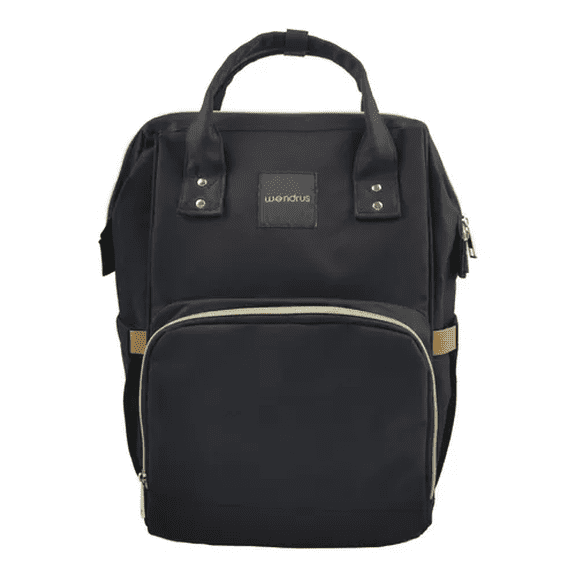 Mochila Pañalera Malubero Moderna De maternidad color Negro Malu1349