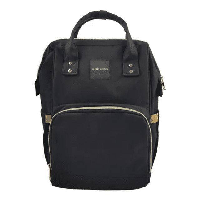 Mochila Pañalera Malubero Moderna De maternidad color Negro Malu1349