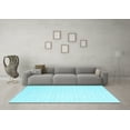 thumbnail image 3 of Ahgly Company Indoor Round Solid Light Blue Modern Area Rugs, 4' Round, 3 of 4