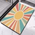 thumbnail image 2 of Cute Farmhouse Bathroom Rug: Vintage Sun Print, Non-Slip, Soft & Small Bath Mat in Vibrant Orange, 2 of 5