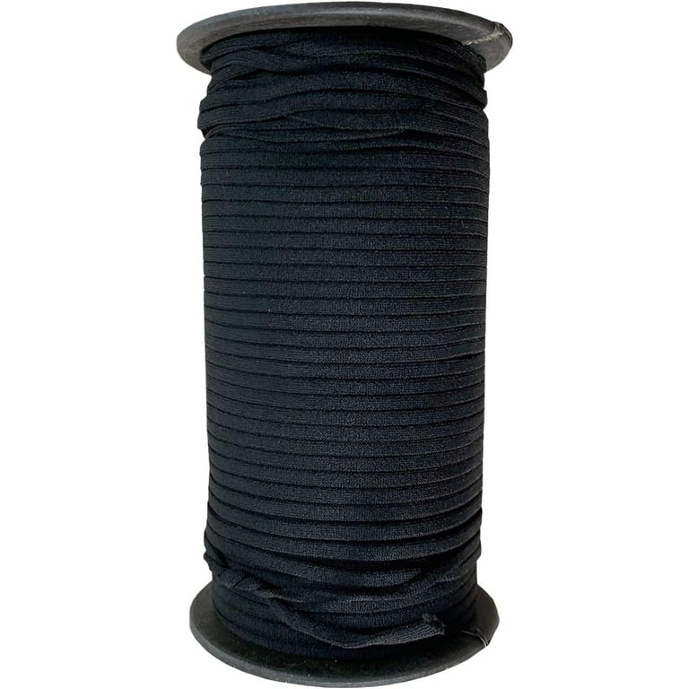 Usew 1/8-Inch (3mm) Black Heavy Stretch Round String Elastic Cord (Cut of 10 Yards)