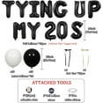 thumbnail image 4 of Tying Up My 20s Decorations Tying Up My 20s Foil Balloon Black White Latex Balloon with Ribbon Bows Coquette 30th Birthday Decorations for Women Death To My Twenties Party Supplies, 4 of 5