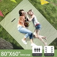 thumbnail image 2 of Manta de pícnic Hx&OD, 203 x 152 cm, impermeable y plegable, color verde, 2 of 7