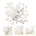 thumbnail image 3 of HINTRMENT 106 Pcs Support de Tiroir en Plastique Blanc pour Réparations de Meubles 1.50x1.30x1.00 Po, 3 of 8