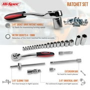 Hi-Spec 67-Piece Metric Hand Tool Kit for Car, Motorcycle, Engine & Garage Repairs with Sockets