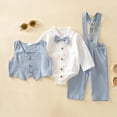thumbnail image 6 of Ruiwill Infant Boy Outfits Fall Winter Boys Clothing Sets Size 12-18 Months Solid Color Long Sleeve Tops And Pants Set, 6 of 7