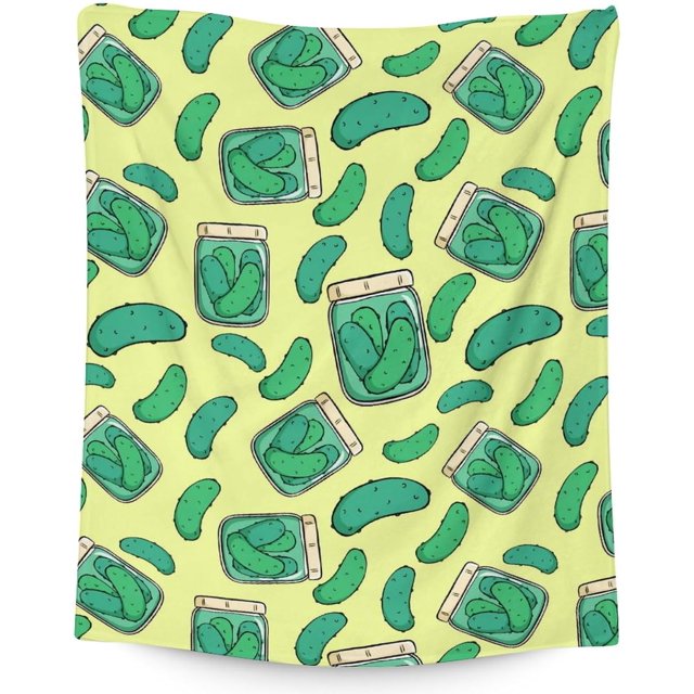 LHSHID Pickle Blanket Gifts Funny Throw Blanket for Adults Kids Lightweight Plush Soft Cozy Warm Flannel Blankets for Bed Couch
