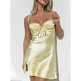 thumbnail image 2 of Diconna Robe de Cocktail Courte d'Été Sans Manches à Nouer devant Fendue pour Femmes Robes de Soirée, 2 of 8