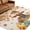 Light apricot, variant on Fall Scarecrows Round Area Rug 5Ft Circle Rugs for Living Room Bedroom, Thanksgiving Autumn Harvest Pumpkins Leaves Non-Slip Carpet Floor Mats Indoor Outdoor Carpet Runner Aesthetic Home Decor