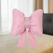 Latrodar Graduation Gifts Bowknot Ribbon Headrest Cotton Linen Breathable And Comfortable Pillow 15.35 X12.2in Crafted with Care Pink 14.8x10.8 Inch Home Stuff