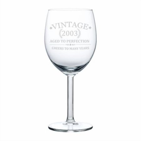 Wine Glass Goblet Gift Cheers 21st Birthday (10 oz)