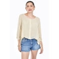 thumbnail image 1 of Blusa con abertura en espalda Roman Fashion /Juvenil, 8036 (Hueso) beige G, 1 of 5