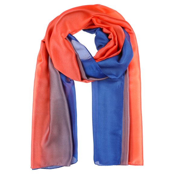 INSPIRAR CHIC Bufandas de Satén para Mujeres con Color Gradiente, Coloridas, Ligeras y Suaves, Pañuelo Hijab, Envolturas, Chal 70.9"x35.4" Gradiente-12