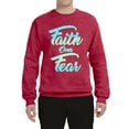 thumbnail image 2 of Wild Bobby, Faith Over Fear, Inspirational/Christian, Unisex Crewneck Graphic Sweatshirt, Vintage Heather Red, Medium, 2 of 4