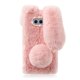 thumbnail image 4 of EeaseMX Funda para teléfono con forma de conejo de peluche, diseño de conejo Rex, cómoda y a la moda, a prueba de golpes, para otoño e invierno, compatible con Galaxy S10 E (rosa)., 4 of 7