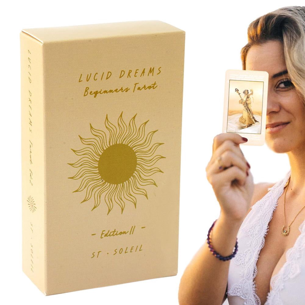 Huoge Tarot Cards for Beginners Full English Tarot Cards with Box 78 Cards  Tarot Cards with Box Full English for Beginners Family Gathering refined -  Walmart.com