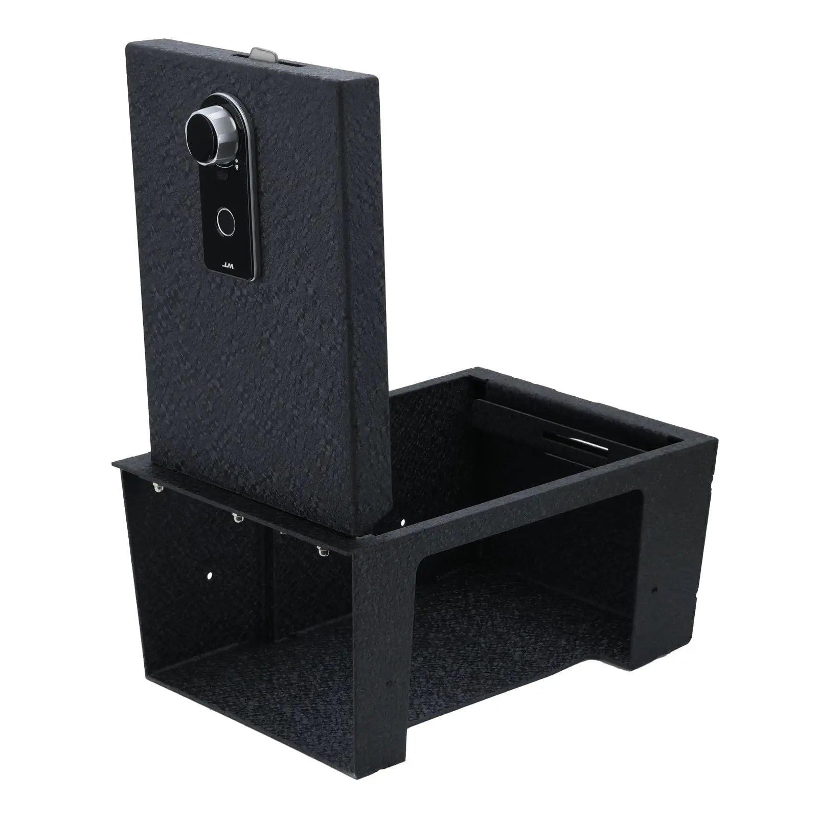 Center Console Gun Safe Vault - WASAI Console Lock Box Compatible with Lincoln Aviator 2019-2023, Fingerprint Lock with Key.