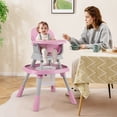 thumbnail image 2 of Gymax 16-in-1 Baby High Chair w/ Activity Center Booster Seat Building Block Table Pink, 2 of 10