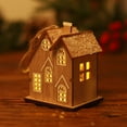 thumbnail image 3 of Ikohbadg Christmas Decorations LED Luminescent Small House Wooden House Christmas Tree Pendant Luminous Small House Decoration Illuminated Wooden House Ornament, 3 of 3