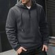 thumbnail image 1 of Sudadera con capucha para hombre, de colores sólidos, informal, con cremallera, sudadera con capucha, manga larga, bolsillo, sudadera deportiva, blusa de poliéster para hombre, 1 of 9