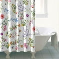 thumbnail image 5 of Floral Shower Curtain Watercolor Botanical Bathroom Decor Rustic Flower Design Fabric Bath Curtain for Tub Country Style Home Accessories with Hooks，72x84in(180*210cm), 5 of 5