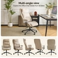 thumbnail image 6 of Ktaxon Office Gaming Chair High Back with Armrests – Adjustable Swivel Chair 360° Rotation 30° Recline Chenille Seat Star Base Wheels Light Khaki, 6 of 9