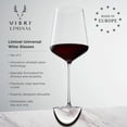 thumbnail image 3 of Viski Liminal Universal Crystal Wine Glass, Ultrathin Lightweight Clear Drinking Glasses, Elegant Stemmed Glassware for Chardonnay, Rosé, White, and Red Wines, 23 oz, Set of 2, 3 of 6