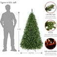 thumbnail image 2 of Arbre de Noël 5 Pieds, Épinette Premium Pré-Éclairé Arbre de Noël Artificiel avec 200 Lumières, 539 Branches, 2 of 8