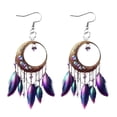thumbnail image 6 of Boho Dreamcatcher Dangle Earrings, Vintage Western Indian Style Design, Exquisite Tassel Jewelry For Women Daily Outfit Matching Party Dress Up And Fashion Decoration., 6 of 6