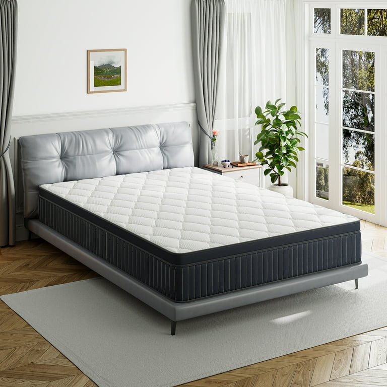 Queen Mattress Babo Care 12 Inch Cooling Gel Memory Foam and Individually Pocket Innerspring Hybrid Mattress Queen Bed Mattress in a Box CertiPUR US Certified Medium Queen Size Mattress Shop Black Fri...