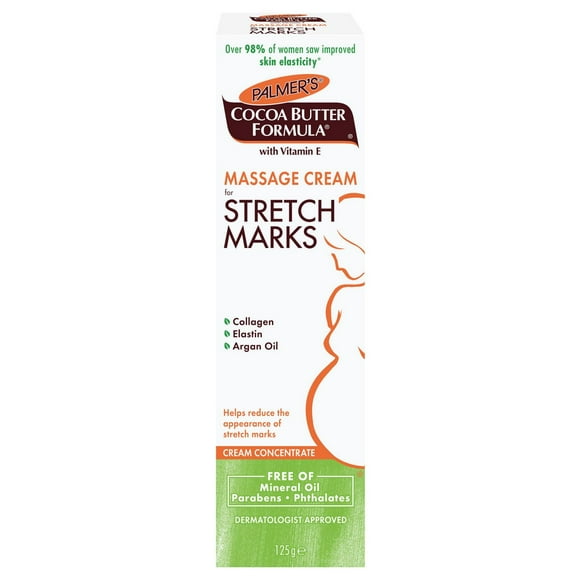 Palmer's® Cocoa Butter Formula® Creme de Massage Contre les Vergetures. Aide à visiblement améliorer l’élasticité de la peau et réduire l'apparence des vergetures, 125g.