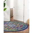 thumbnail image 3 of Rugs.com Calypso Collection Rug – 5 Ft Round Navy Blue Medium Rug Perfect For Kitchens, Dining Rooms, 3 of 8