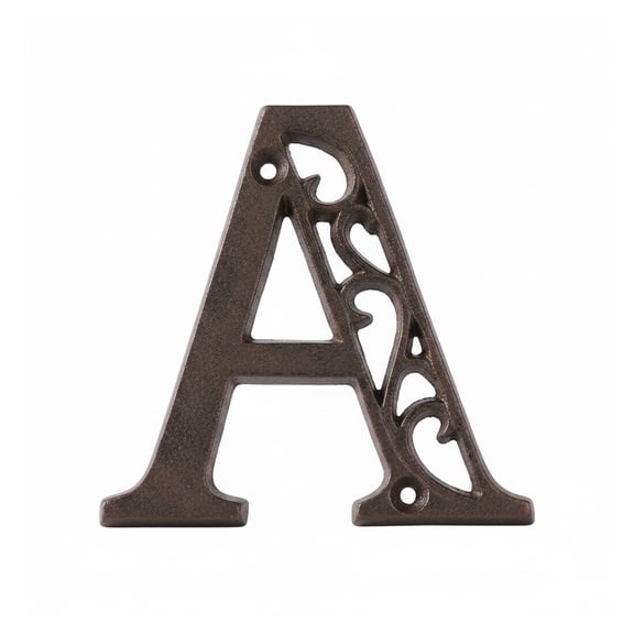Vintage Cast Iron Letter A Wall Decor, Farmhouse Rustic Monogram Initial