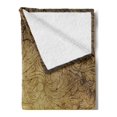 thumbnail image 2 of Vintage Soft Flannel Fleece Throw Blanket, Aged Vintage Distressed Background with Swirling Flower Faded Fashioned Effects, Cozy Plush for Indoor and Outdoor Use, 50" x 70", Tan, by Ambesonne, 2 of 5