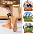 thumbnail image 2 of 12 Pairs Baby Girls Grips Socks Kids Toddlers Infants Anti Slip Non Skid Funny Cartoon Crew Breathable Cotton Socks, 2 of 6