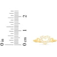 thumbnail image 5 of Floreo 10k Yellow Gold 6mm CZ Open Heart Ring, Sizes 4 - 9, 5 of 5