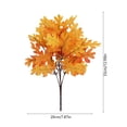 thumbnail image 3 of Tarmeek 2Pcs Artificial Maple Leaf Branch Fall Foliage Stems Thanksgiving Table Decor Halloween Decoration Autumn Centerpiece Picks Fake Leaf Branches Harvest Home Decor Yellow Plastic 33cm, 3 of 6