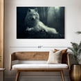 thumbnail image 3 of Elephant Stock Simple Wolf Wall Art - Horizontal Canvas Wall Art - Living Room Wall Decor - Animal Canvas - Gray And Blue Decor - 48" x 32", 3 of 8