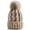 Oat, variant on REDESS Women's Winter Pompom Beanie Hat for Women-White
